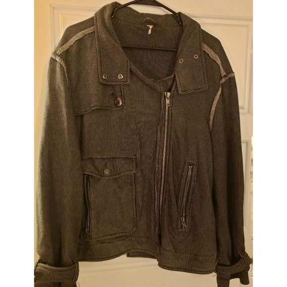 Free People ashy black oversized jacket - Picture 1 of 1